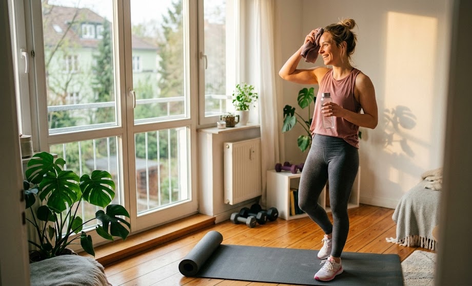 Meditativní poloha v klidném prostředí